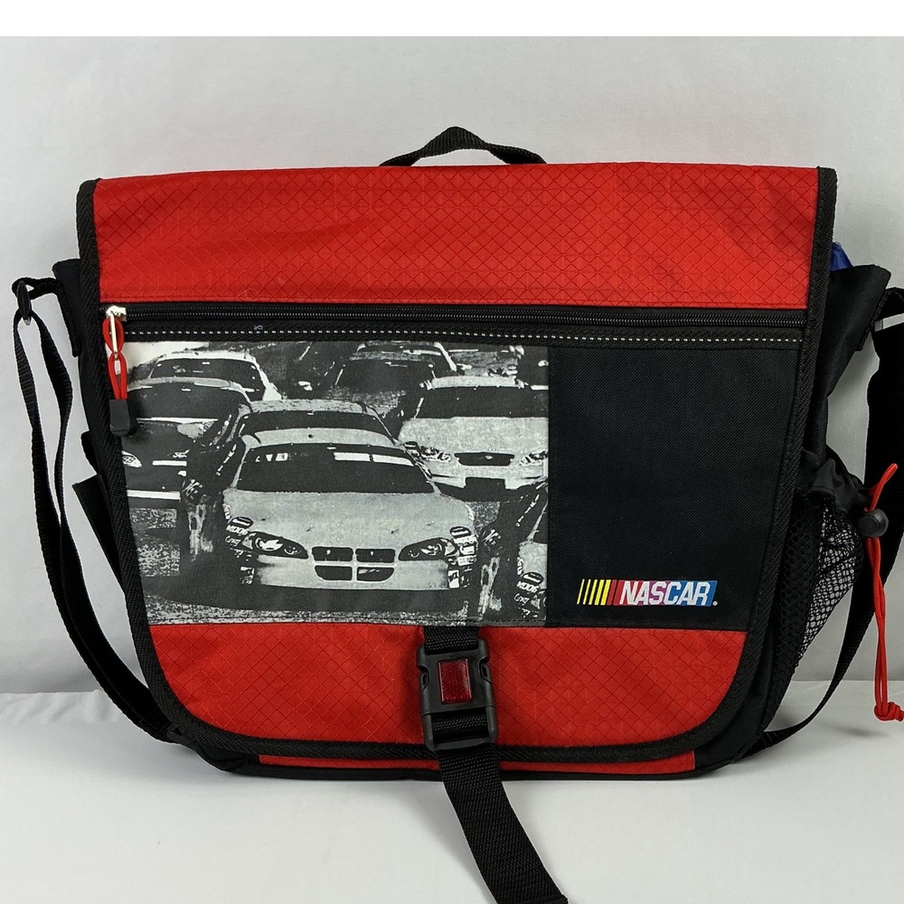 NASCAR Racing Messenger Bag Red‎ Black Shoulder Bag Racing Cars Logo